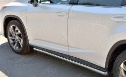 25 799 р. Защита порогов из круглой трубы диаметром 63 мм SLITKOFF Lexus RX 200T AL20 дорестайлинг (2015-2017)  с доставкой в г. Йошкар-Ола. Увеличить фотографию 2