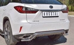 18 999 р. Защита заднего бампера (Ø42 мм волна, нержавейка) SLITKOFF Lexus RX 200T AL20 дорестайлинг (2015-2017)  с доставкой в г. Йошкар-Ола. Увеличить фотографию 3