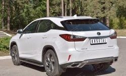 21 999 р. Защита заднего бампера диаметром 63 мм с изгибом SLITKOFF Lexus RX 200T AL20 дорестайлинг (2015-2017)  с доставкой в г. Йошкар-Ола. Увеличить фотографию 2