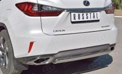 15 649 р. Защита заднего бампера (Ø75x42 мм, нержавейка) Russtal Lexus RX 200T AL20 дорестайлинг (2015-2017)  с доставкой в г. Йошкар-Ола. Увеличить фотографию 3