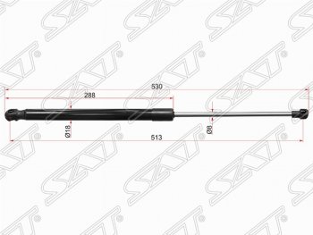 Правый упор капота SAT (газовый)  RX270  AL10, RX350  AL10, RX450H  AL10