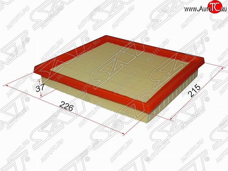 349 р. Фильтр воздушный двигателя SAT (226х215х37 mm)  Lexus RX  270 (2015-2019), Lexus RX270  AL10 (2010-2012), Lexus RX350  AL10 (2008-2015), Lexus RX450H  AL10 (2009-2012), Toyota Highlander  XU40 (2007-2013), Toyota Kluger  XU40 (2007-2013)  с доставкой в г. Йошкар-Ола