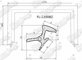 Молдинг лобового стекла FlexLine Lexus RX330 XU30 (2003-2006)