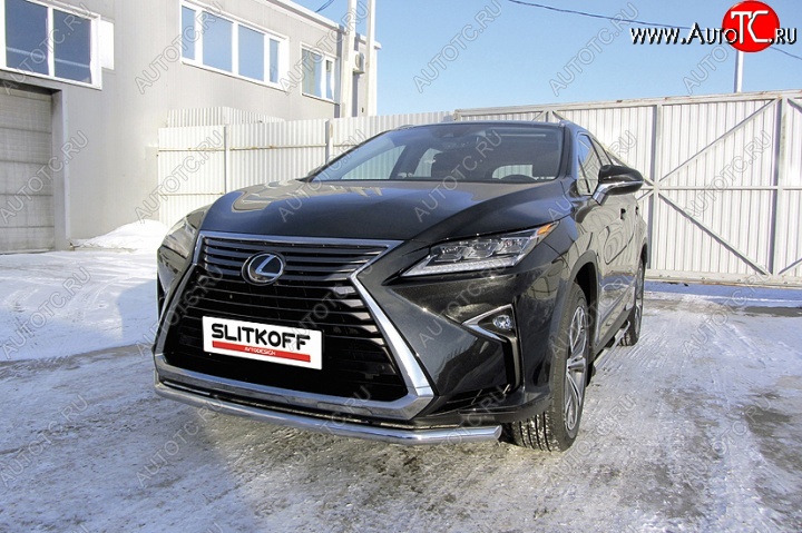 14 699 р. Одинарная защита переднего бампера диаметром 57 мм Slitkoff  Lexus RX350  AL20 (2015-2019) дорестайлинг (Нержавейка, Полированная)  с доставкой в г. Йошкар-Ола