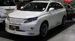 13 349 р. Накладка JAOS на передний бампер Lexus RX450H AL10 дорестайлинг (2009-2012) (Неокрашенная)  с доставкой в г. Йошкар-Ола. Увеличить фотографию 2