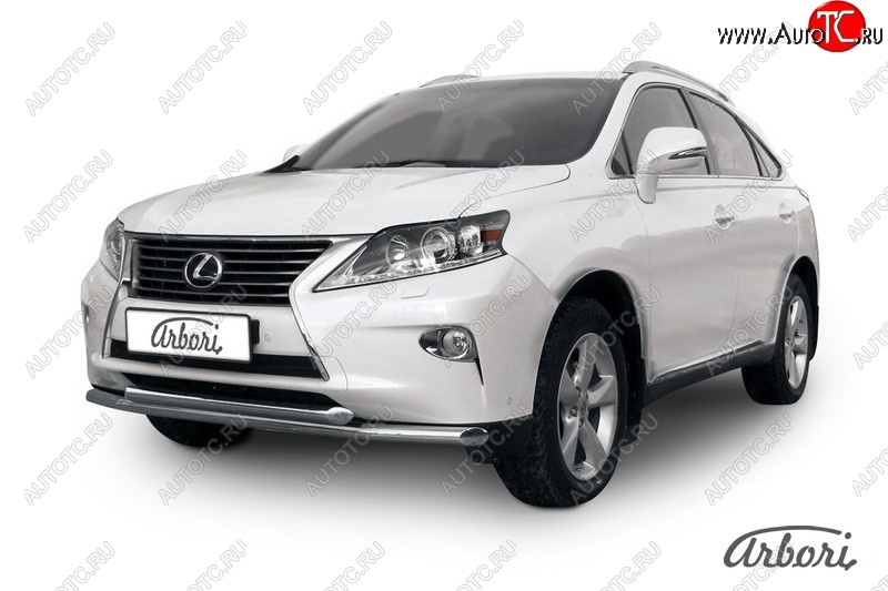 22 049 р. Защита переднего бампера Arbori (нержавейка, 2 трубы d57 mm) Lexus RX350 AL10 рестайлинг (2012-2015)  с доставкой в г. Йошкар-Ола