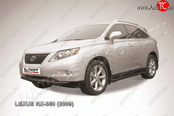 14 649 р. Защита переднего бампер Slitkoff Lexus RX350 AL10 дорестайлинг (2008-2012) (Цвет: серебристый)  с доставкой в г. Йошкар-Ола