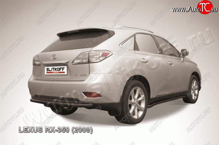 11 299 р. Защита задняя Slitkoff  Lexus RX350  AL10 (2008-2012) дорестайлинг (Цвет: серебристый)  с доставкой в г. Йошкар-Ола