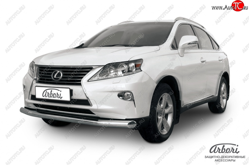 20 879 р. Защита переднего бампера Arbori (нержавейка, 1 труба d76 mm). Lexus RX350 AL10 рестайлинг (2012-2015)  с доставкой в г. Йошкар-Ола