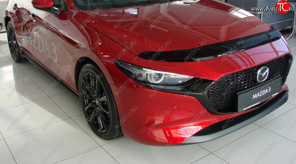 1 129 р. Дефлектор капота SIM Mazda 3/Axela BP хэтчбэк (2019-2025)  с доставкой в г. Йошкар-Ола