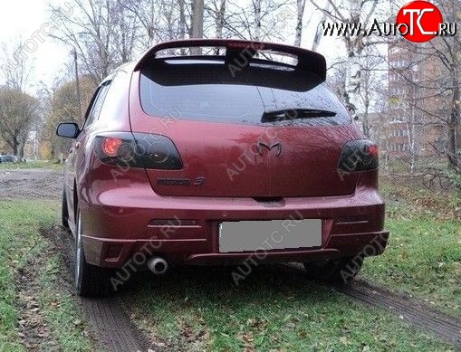 5 349 р. Накладка на задний бампер Sport CentreTuning Mazda 3/Axela BK дорестайлинг, хэтчбэк (2003-2006) (Неокрашенная)  с доставкой в г. Йошкар-Ола