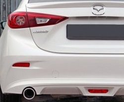 7 199 р. Диффузор заднего бампера Sport v1 Mazda 3/Axela BM дорестайлинг, хэтчбэк (2013-2016) (Неокрашенная)  с доставкой в г. Йошкар-Ола. Увеличить фотографию 2