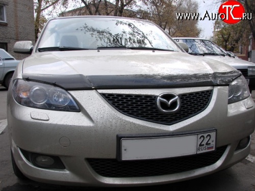 2 599 р. Дефлектор капота NovLine Mazda 3/Axela BK дорестайлинг седан (2003-2006)  с доставкой в г. Йошкар-Ола