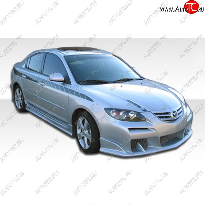 9 949 р. Передний бампер RAVEN DESIGN Mazda 3/Axela BK дорестайлинг седан (2003-2006) (Неокрашенный)  с доставкой в г. Йошкар-Ола