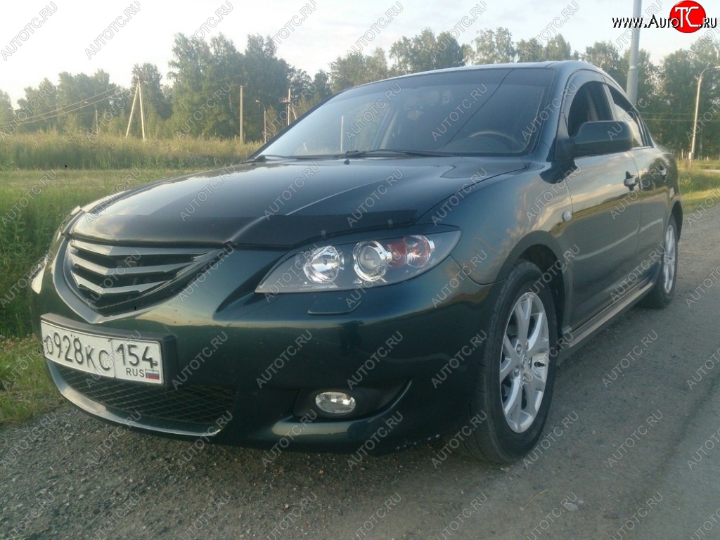 3 189 р. Решётка радиатора Корнер Mazda 3/Axela BK дорестайлинг седан (2003-2006) (Неокрашенная)  с доставкой в г. Йошкар-Ола