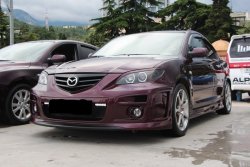 999 р. Реснички на фары RAVEN STYLE Mazda 3/Axela BK дорестайлинг седан (2003-2006) (Неокрашенные)  с доставкой в г. Йошкар-Ола. Увеличить фотографию 3