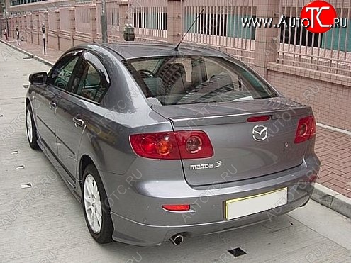 4 599 р. Лип спойлер CT Mazda 3/Axela BK дорестайлинг седан (2003-2006) (Неокрашенный)  с доставкой в г. Йошкар-Ола