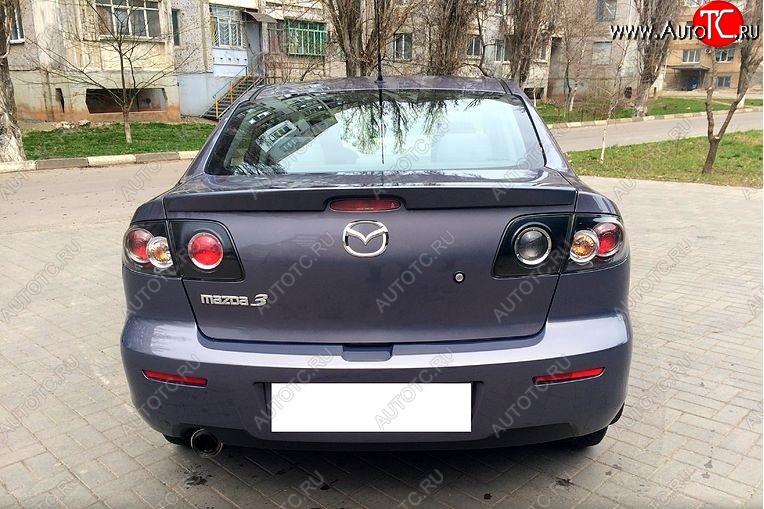 3 449 р. Лип спойлер SEDAN SPORT  Mazda 3/Axela  BK (2003-2009) дорестайлинг седан, рестайлинг седан (Неокрашенный)  с доставкой в г. Йошкар-Ола