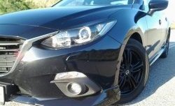 3 889 р. Клыки на передний бампер Style Mazda 3/Axela BM дорестайлинг седан (2013-2016) (Неокрашенные)  с доставкой в г. Йошкар-Ола. Увеличить фотографию 2