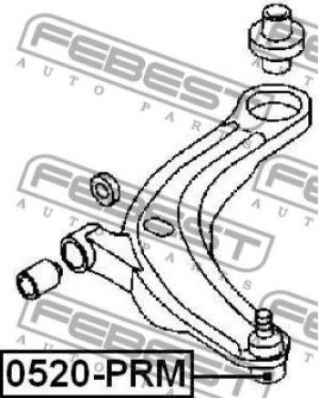 699 р. Шаровая опора Febest (левая/правая) Mazda 626 GF,FW универсал дорестайлинг (1997-1999)  с доставкой в г. Йошкар-Ола. Увеличить фотографию 2