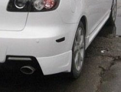 3 199 р. Клыки на задний бампер Style Mazda 3/Axela BK дорестайлинг, хэтчбэк (2003-2006) (Неокрашенная)  с доставкой в г. Йошкар-Ола. Увеличить фотографию 3