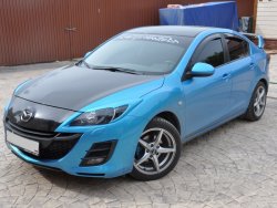 1 049 р. Реснички на фары LENZDESIGN Mazda 3/Axela BL дорестайлинг седан (2009-2011) (Неокрашенные)  с доставкой в г. Йошкар-Ола. Увеличить фотографию 2