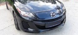 849 р. Реснички на фары RA  Mazda 3/Axela  BL (2009-2013) дорестайлинг седан, дорестайлинг, хэтчбэк 5 дв., рестайлинг седан, рестайлинг, хэтчбэк (Неокрашенные)  с доставкой в г. Йошкар-Ола. Увеличить фотографию 2