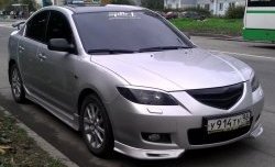 689 р. Реснички на фары Style (короткие) Mazda 3/Axela BK дорестайлинг седан (2003-2006) (Неокрашенные)  с доставкой в г. Йошкар-Ола. Увеличить фотографию 3