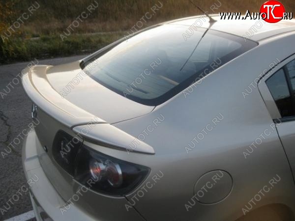 4 799 р. Спойлер Style v3 (три части) Mazda 3/Axela BK дорестайлинг седан (2003-2006) (Неокрашенный)  с доставкой в г. Йошкар-Ола