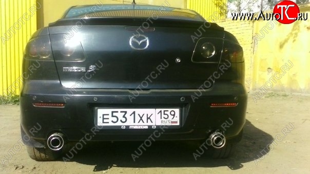 3 479 р. Лип спойлер Узкий Mazda 3/Axela BK дорестайлинг седан (2003-2006) (Неокрашенный)  с доставкой в г. Йошкар-Ола