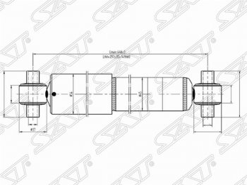 Амортизатор задний SAT Mazda 6 GG седан дорестайлинг (2002-2005)