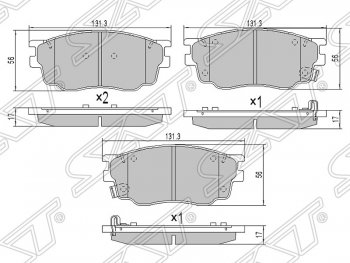 Колодки тормозные SAT (передние) Mazda 6 GG лифтбэк дорестайлинг (2002-2005)