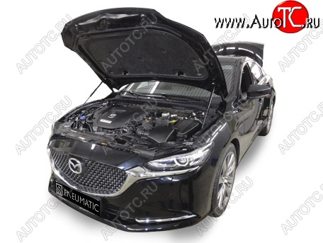 3 899 р. Упоры капота Pomogator Mazda 6 GJ 2-ой рестайлинг седан (2018-2024)  с доставкой в г. Йошкар-Ола