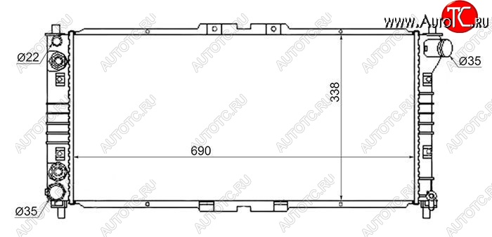 8 099 р. Радиатор двигателя (пластинчатый, 2.2/2.0/2.5, МКПП/АКПП) SAT  Mazda 626 ( GE,  GF,  GF,FW) - Cronos  с доставкой в г. Йошкар-Ола