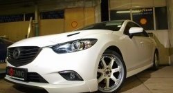 47 899 р. Капот пластиковый (с прорезаными жабрами) SkyActivSport MV-Tuning Mazda 6 GJ 2-ой рестайлинг седан (2018-2024) (Неокрашенный)  с доставкой в г. Йошкар-Ола. Увеличить фотографию 7