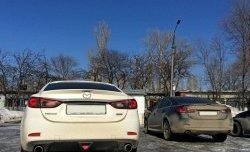 12 699 р. Диффузор заднего бампера Sport v1  Mazda 6  GJ (2015-2018) 1-ый рестайлинг седан (Неокрашенная)  с доставкой в г. Йошкар-Ола. Увеличить фотографию 2