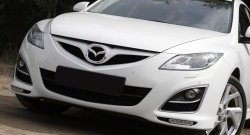 579 р. Реснички на фары RA  Mazda 6  GH (2007-2012) дорестайлинг лифтбэк, дорестайлинг седан, дорестайлинг универсал, рестайлинг лифтбэк, рестайлинг седан, рестайлинг универсал (Неокрашенные)  с доставкой в г. Йошкар-Ола. Увеличить фотографию 4