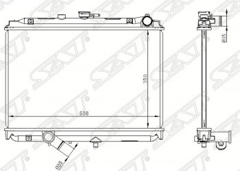 Радиатор двигателя (пластинчатый, МКПП) SAT Mazda Bongo Friendee (1995-2005)