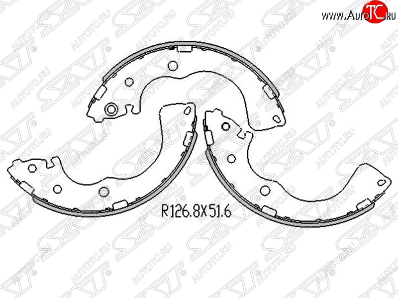 2 189 р. Колодки тормозные SAT (задние)  Mazda MPV  LW (1999-2006) дорестайлинг, 1-ый рестайлинг, 2-ой рестайлинг  с доставкой в г. Йошкар-Ола