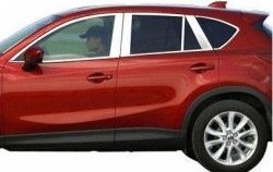 6 449 р. Накладки на верхнюю часть окон дверей СТ Mazda CX-5 KE дорестайлинг (2011-2014) (Неокрашенные)  с доставкой в г. Йошкар-Ола. Увеличить фотографию 1