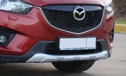 4 649 р. Накладка Sport Line на передний бампер Mazda CX-5 KE дорестайлинг (2011-2014) (Неокрашенная)  с доставкой в г. Йошкар-Ола. Увеличить фотографию 2