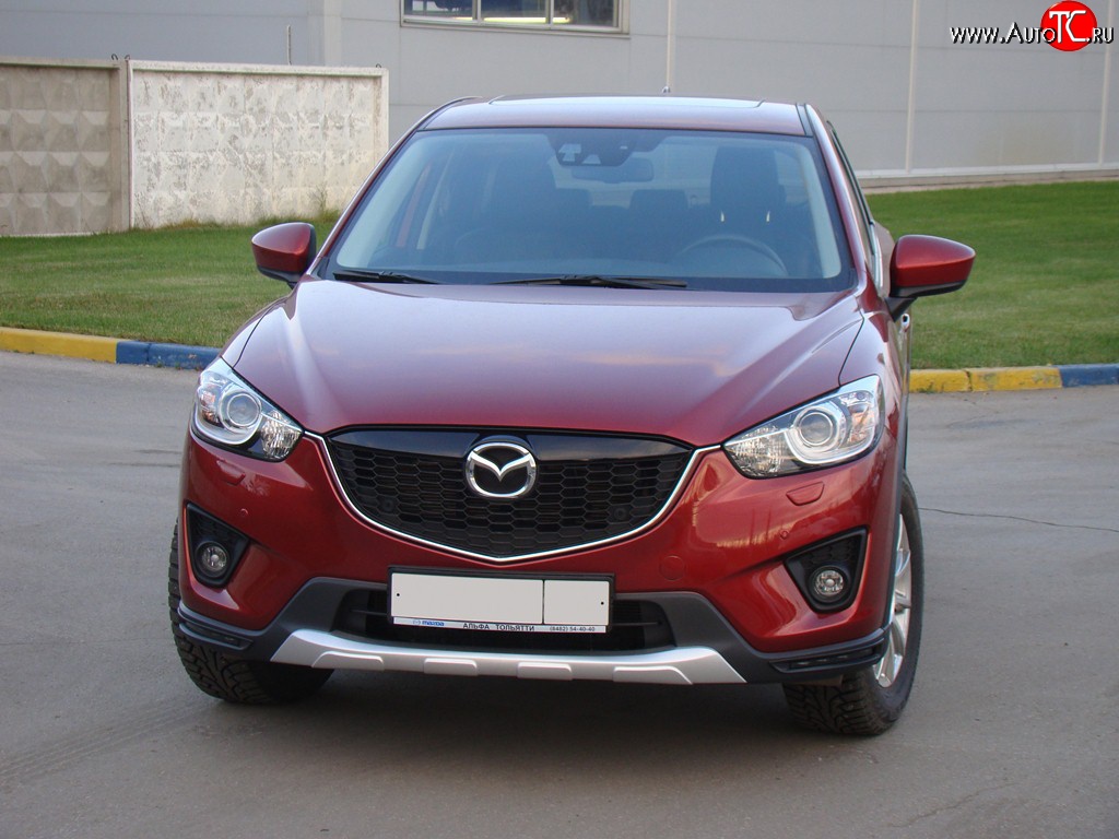 4 649 р. Накладка Sport Line на передний бампер Mazda CX-5 KE дорестайлинг (2011-2014) (Неокрашенная)  с доставкой в г. Йошкар-Ола