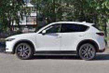 31 649 р. Пороги труба 120х60 овал с проступью . Russtal Mazda CX-5 KF (2016-2024)  с доставкой в г. Йошкар-Ола. Увеличить фотографию 3