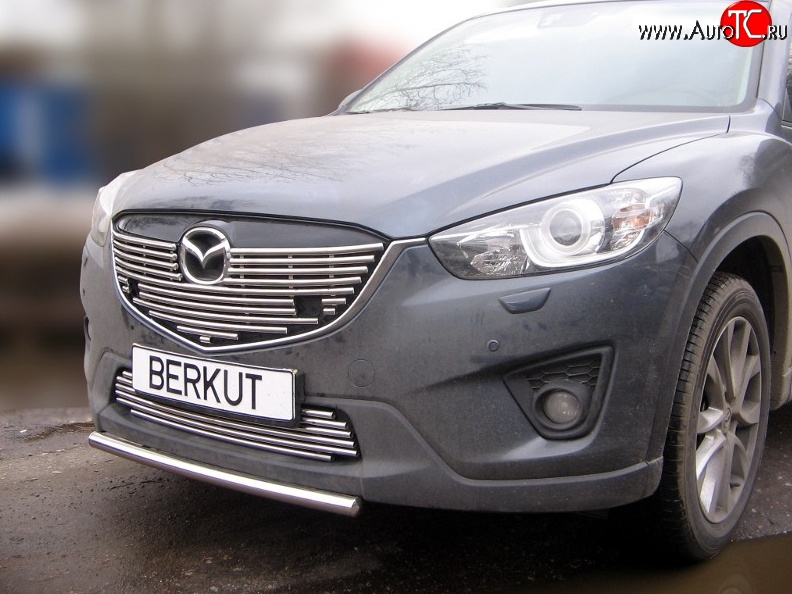 5 199 р. Декоративная вставка воздухозаборника Berkut (d16 мм) Mazda CX-5 KE дорестайлинг (2011-2014)  с доставкой в г. Йошкар-Ола