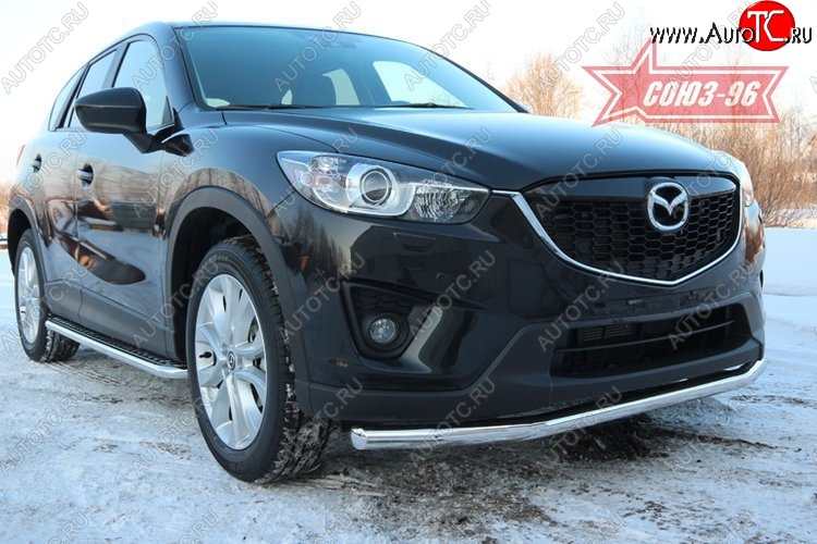 16 424 р. Защита переднего бампера одинарная Souz-96 (d60) Mazda CX-5 KE рестайлинг (2015-2017)  с доставкой в г. Йошкар-Ола