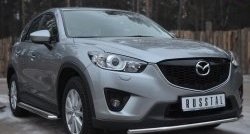 15 499 р. Одинарная защита переднего бампера диаметром 42 мм SLITKOFF Mazda CX-5 KE рестайлинг (2015-2017)  с доставкой в г. Йошкар-Ола. Увеличить фотографию 4