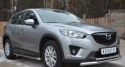 17 299 р. Защита порогов из круглой трубы диаметром 63 мм Russtal Mazda CX-5 KE рестайлинг (2015-2017) (Защита порогов с со скосами на торцах (вариант 1))  с доставкой в г. Йошкар-Ола. Увеличить фотографию 4