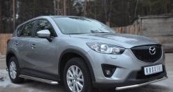 24 649 р. Широкая защита порогов SLITKOFF Mazda CX-5 KE дорестайлинг (2011-2014)  с доставкой в г. Йошкар-Ола. Увеличить фотографию 4