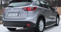 9 999 р. Одинарная защита заднего бампера из трубы диаметром 42 мм SLITKOFF  Mazda CX-5  KE (2011-2017) дорестайлинг, рестайлинг  с доставкой в г. Йошкар-Ола. Увеличить фотографию 4