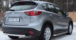 Одинарная защита заднего бампера из трубы диаметром 63 мм SLITKOFF Mazda (Мазда) CX-5 (ЦХ-5)  KE (2011-2017) KE дорестайлинг, рестайлинг